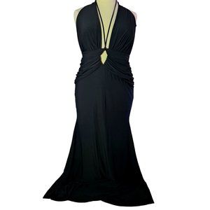 Fashion Nova Plus Size Black Halter Maxi Dress